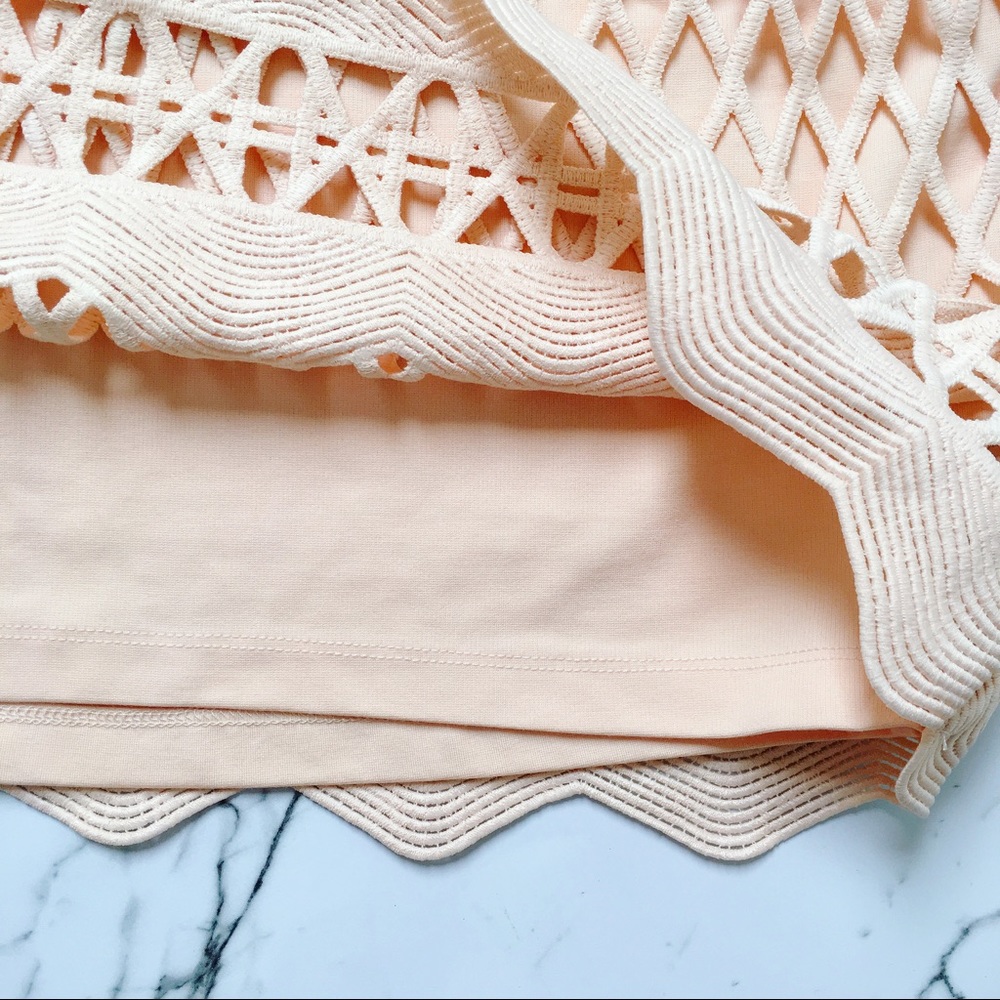 Kendall + Kylie Pale Pink Sleeveless Crochet Top - Picture 5 of 8
